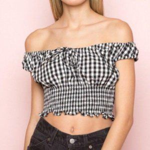 Brandy Melville Gingham Marilyn Crop